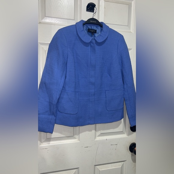 Talbots Jackets & Blazers - Talbots blue peplum jacket with collar and pockets. Size: 10p #peplum #blazer